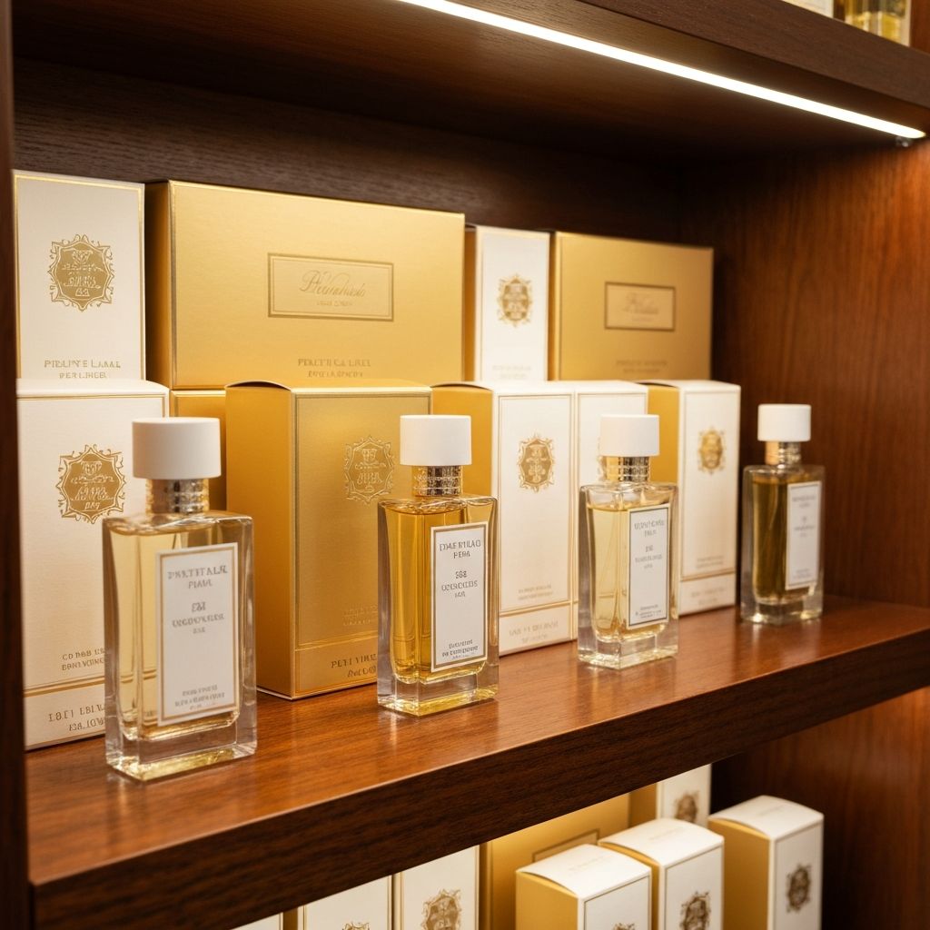 Perfume brand product showcase