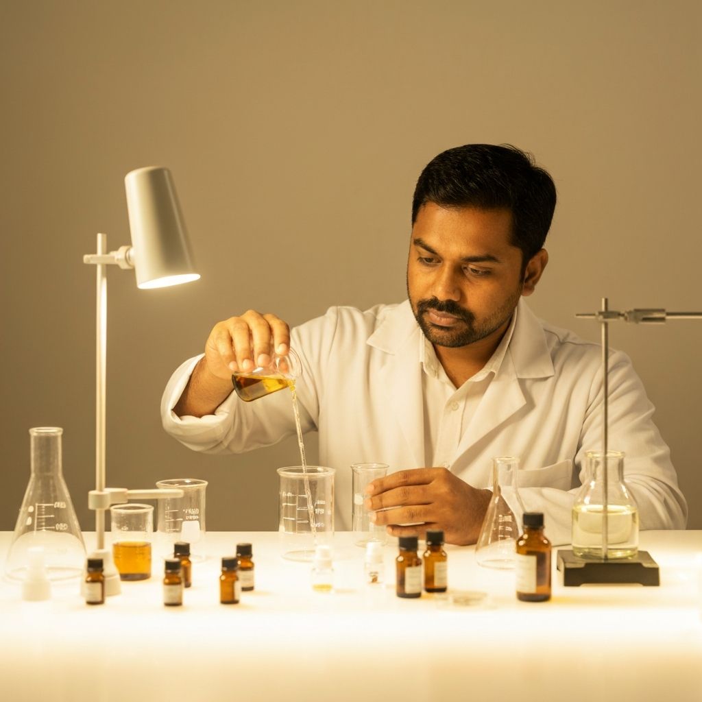 Professional perfume formulation laboratory